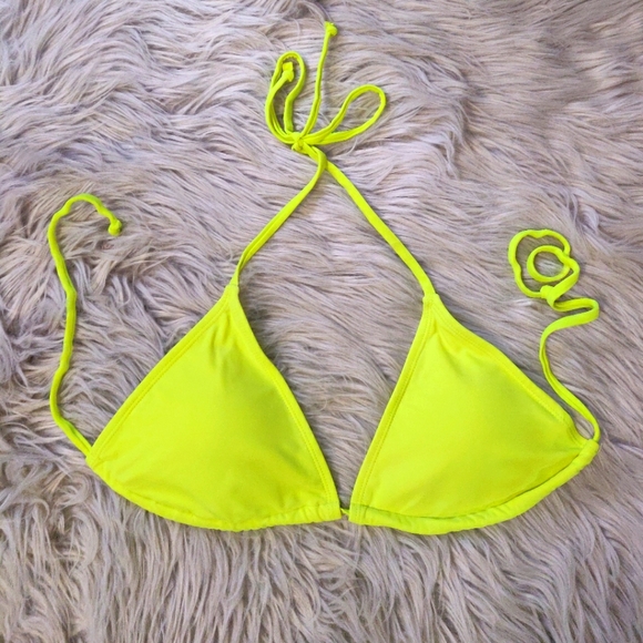 Joe Boxer Other - ✨3/$15 Florescent Yellow Bikini Top Adjustable Padded